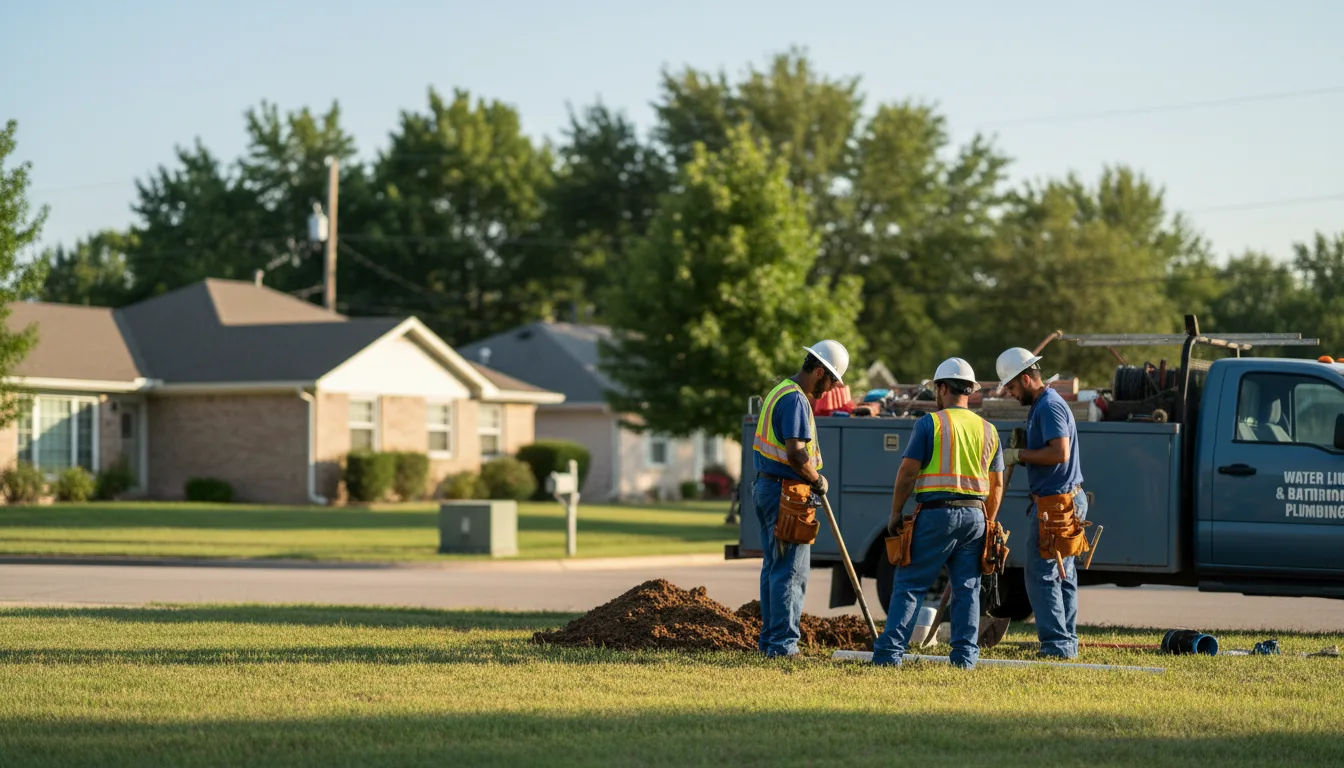 Residential water line and bathroom plumbing service in Salem, NM